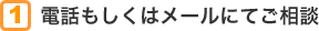 1 電話もしくはメールにてご相談